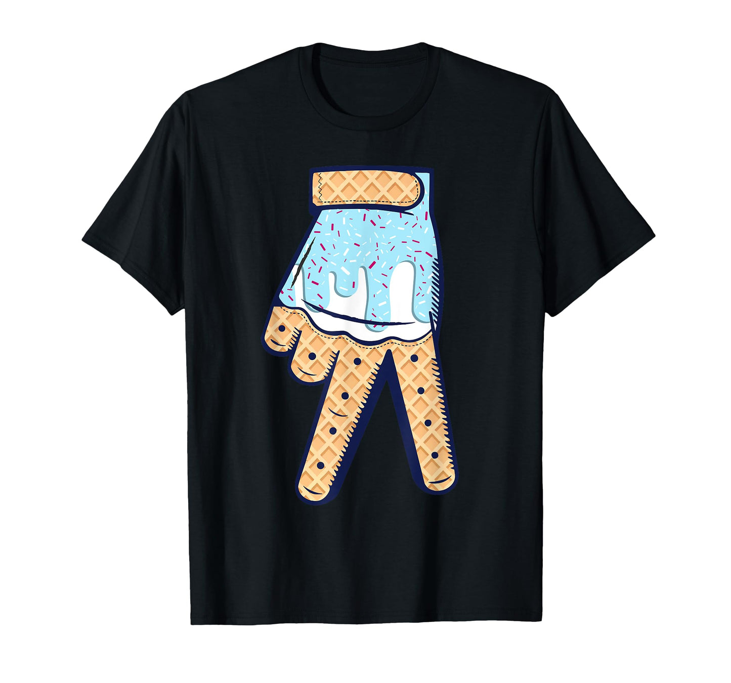 Baseball Ice Cream Drip Boys Glove Sprinkles Baseball Lover T-Shirt