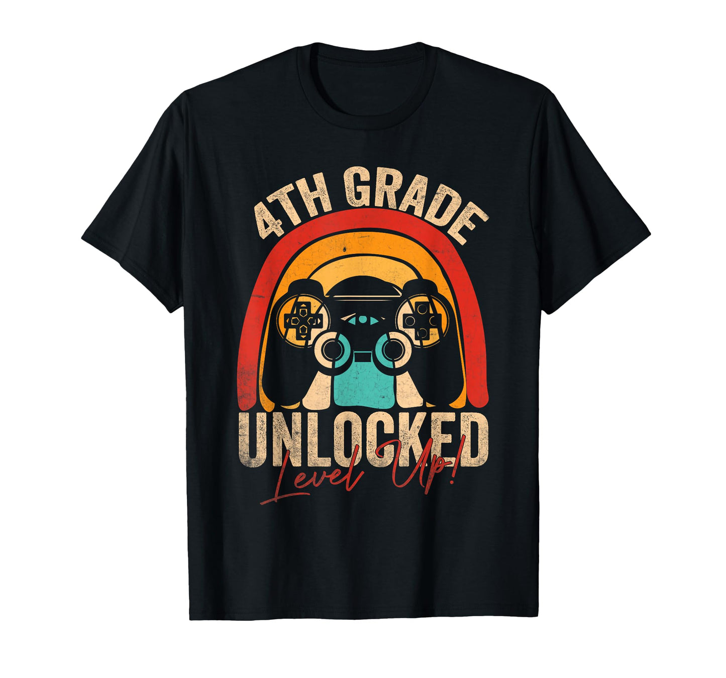 4th Grade Unlocked Level Up Gamer Back To School Fourth T-Shirt
