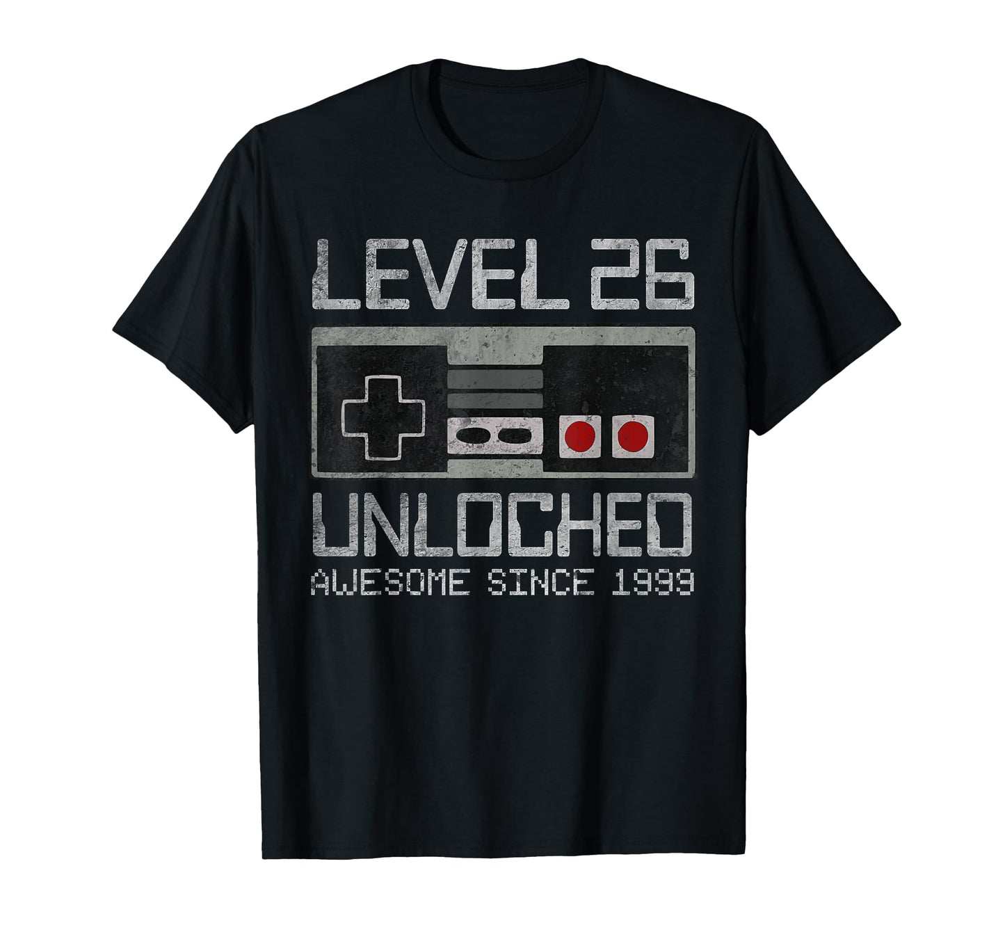 Level 26 Unlocked 26th Birthday 26 Year Old Video Gamer Boy T-Shirt