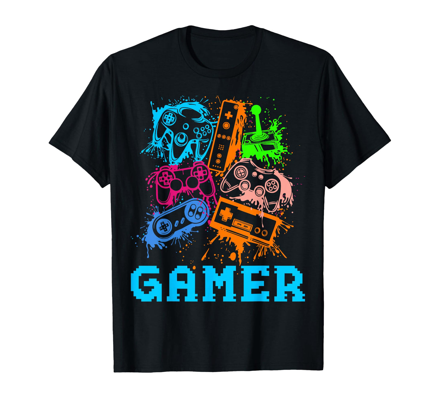 Video Game Console Controllers Classic Gamer Lover Colorful T-Shirt