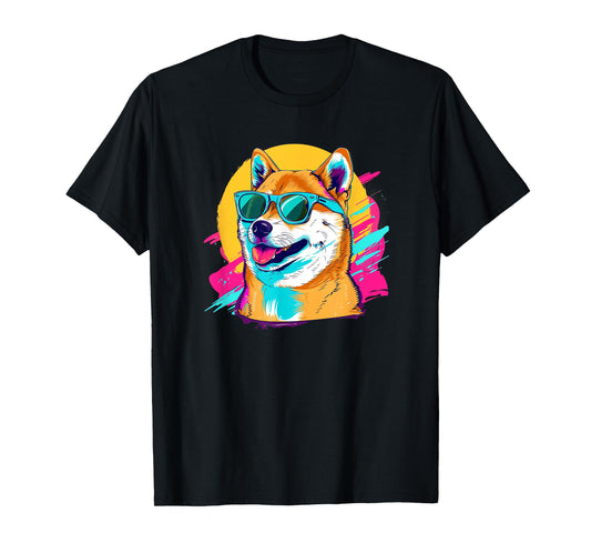 Doge Meme Lover Retro Vintage 80s Shiba Inu T-Shirt
