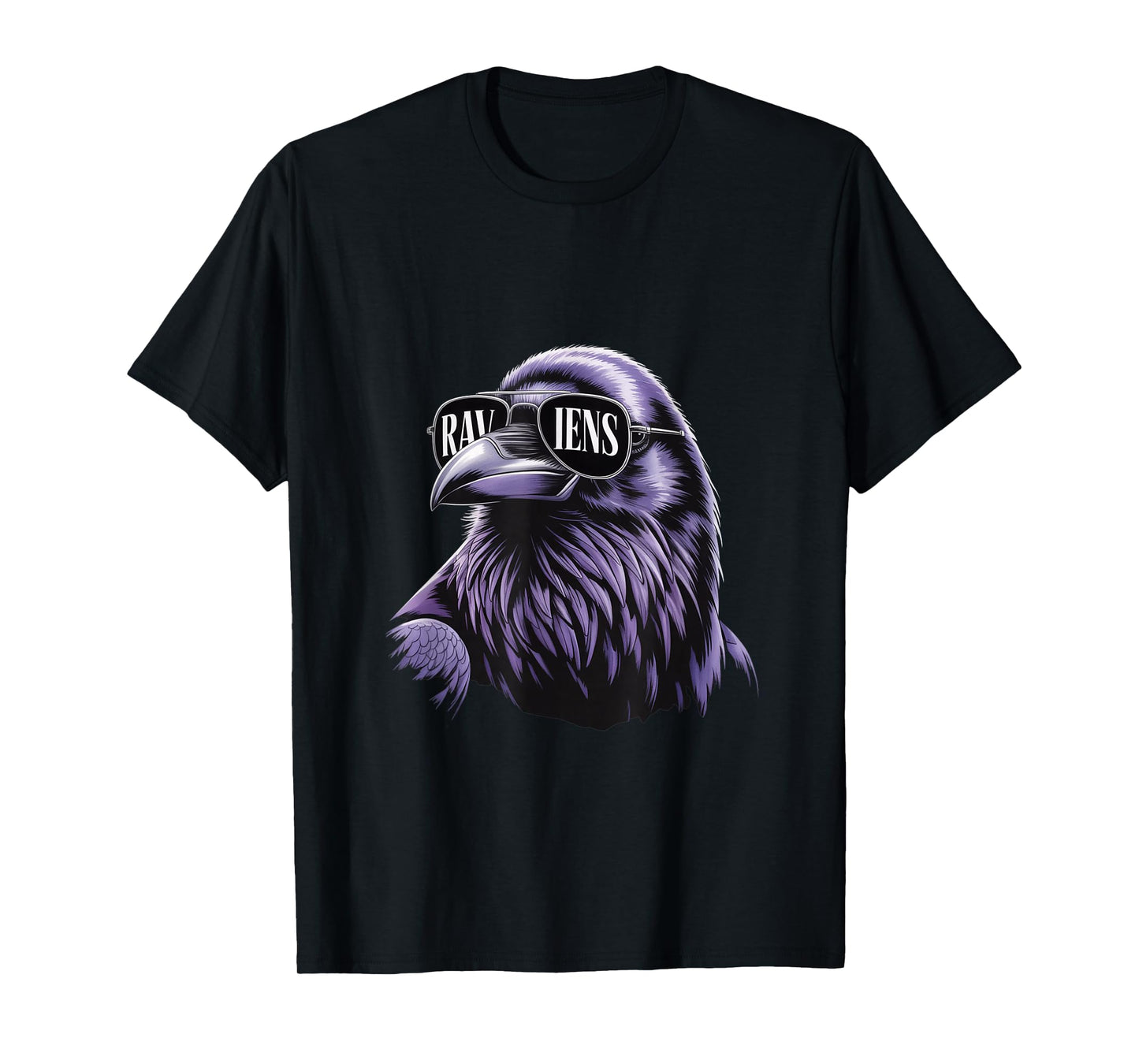 Cool Face Raven with Sunglasses Women and Men Maryland Pride T-Shirt