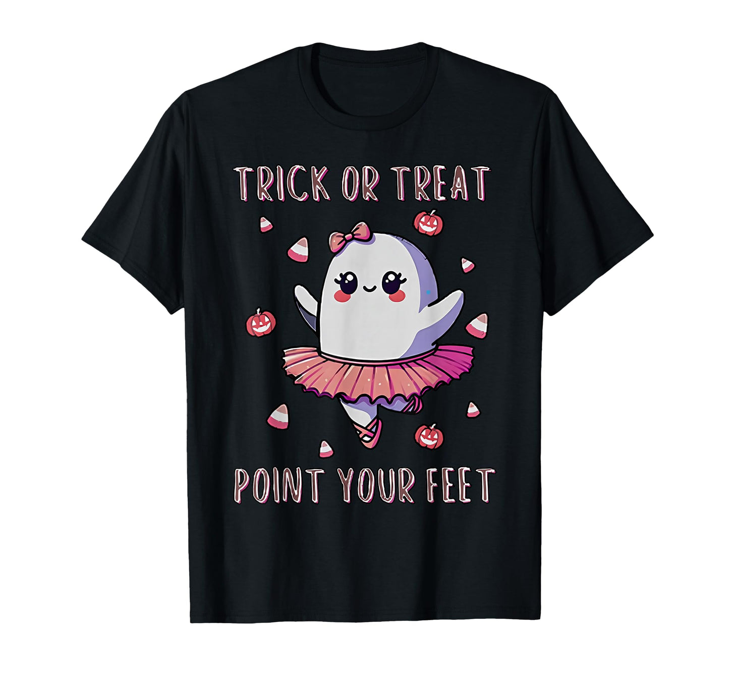 Trick Or Treat Point Your Feet Halloween Ghost Dance Teacher T-Shirt