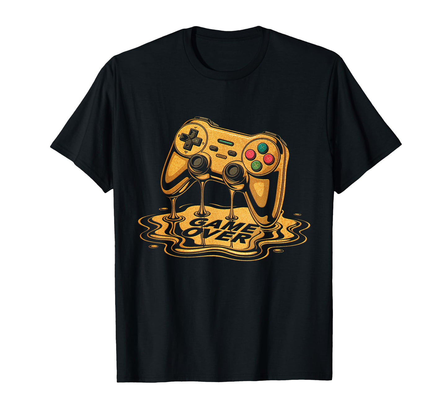 Gold Video Game Controller Golden Gamer Gaming Gamepad T-Shirt