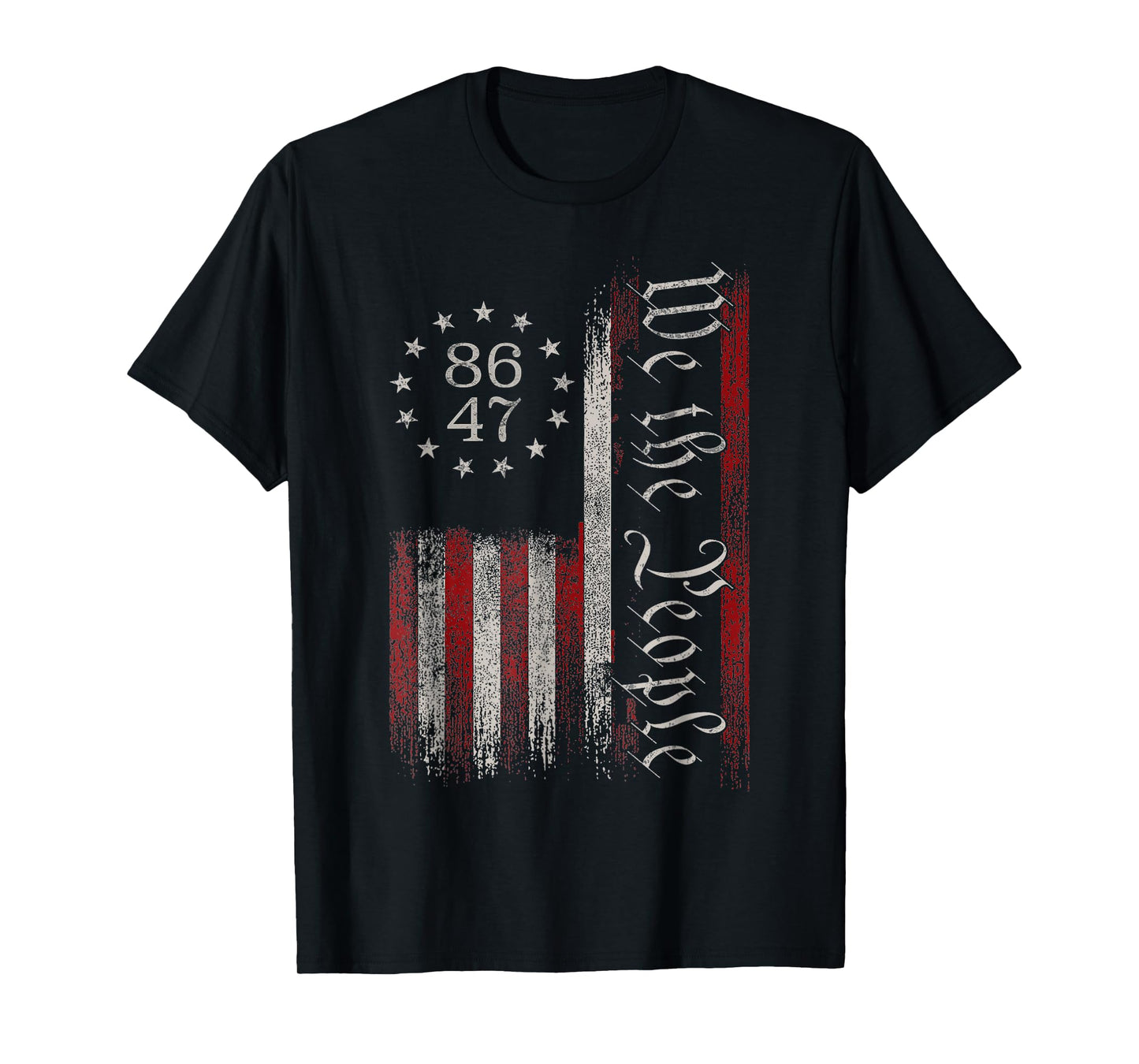8647 Trump 86 47 US Flag We The People Impeach 47 T-Shirt