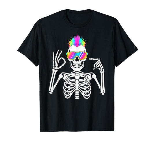 67 Skeleton Gen Alpha Funny Six Seven Halloween Meme T-Shirt