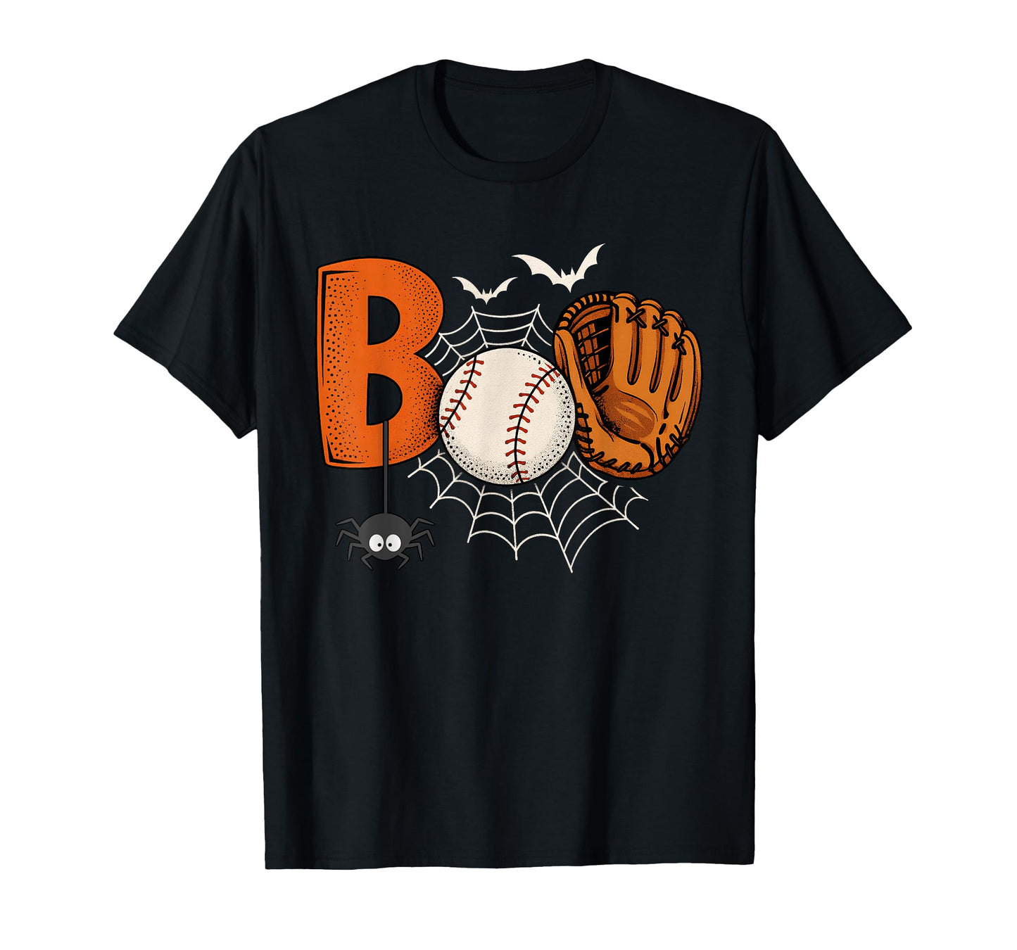 Funny Boo Baseball Halloween Sports Men Boys Kids Toddler T-Shirt