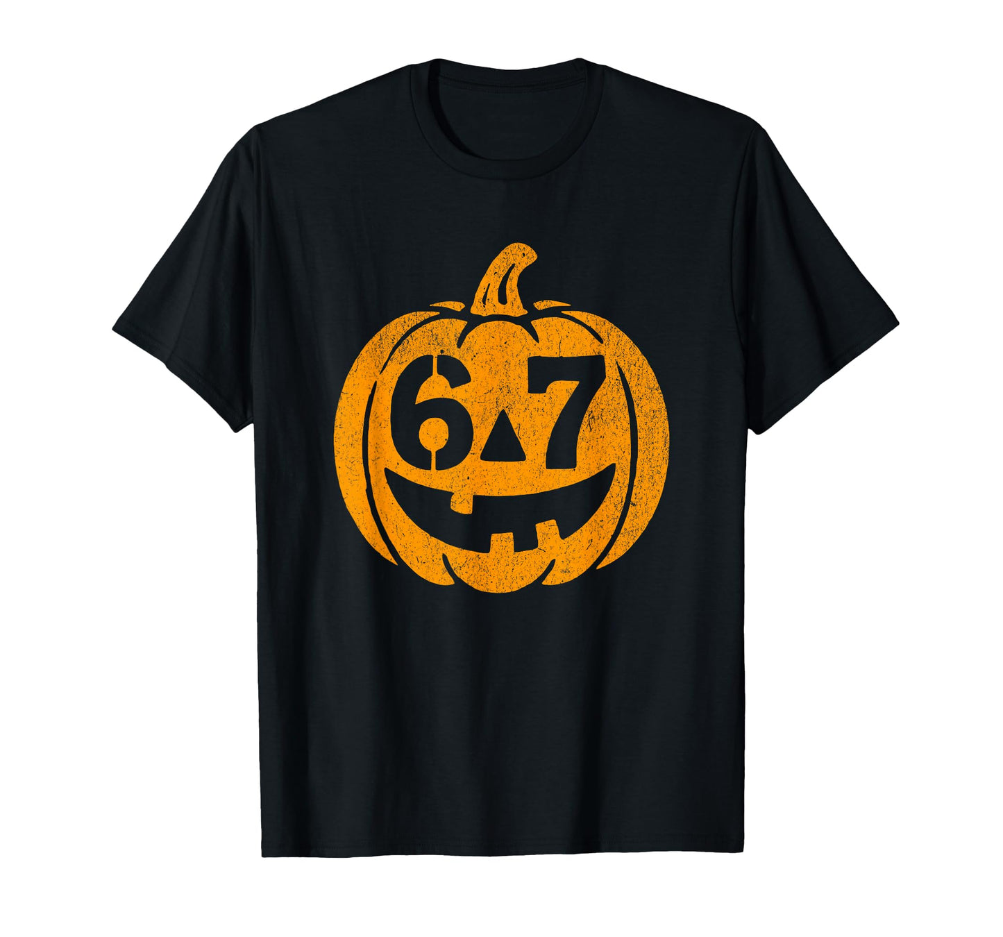 Halloween Jack O Lantern Funny Six Seven Meme T-Shirt