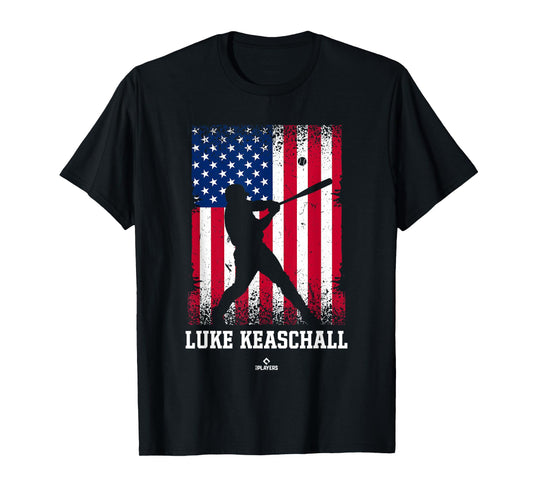 American Flag Swing Luke Keaschall Prospect Baseball Fan T-Shirt