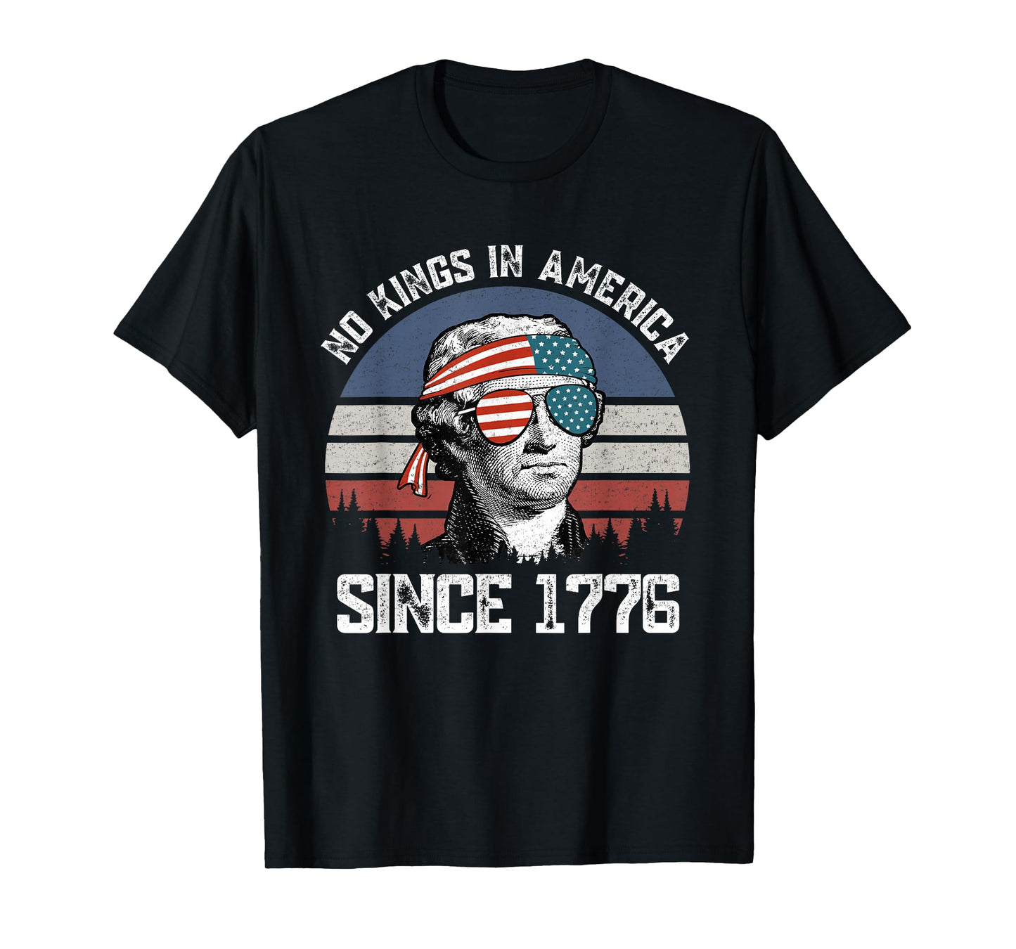 No Kings In America Patriotic Pro-Democracy Protest June 14 T-Shirt