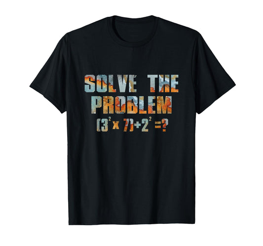 67 Meme Math Six Seven Solve Problem Teacher Brainrot Joke T-Shirt