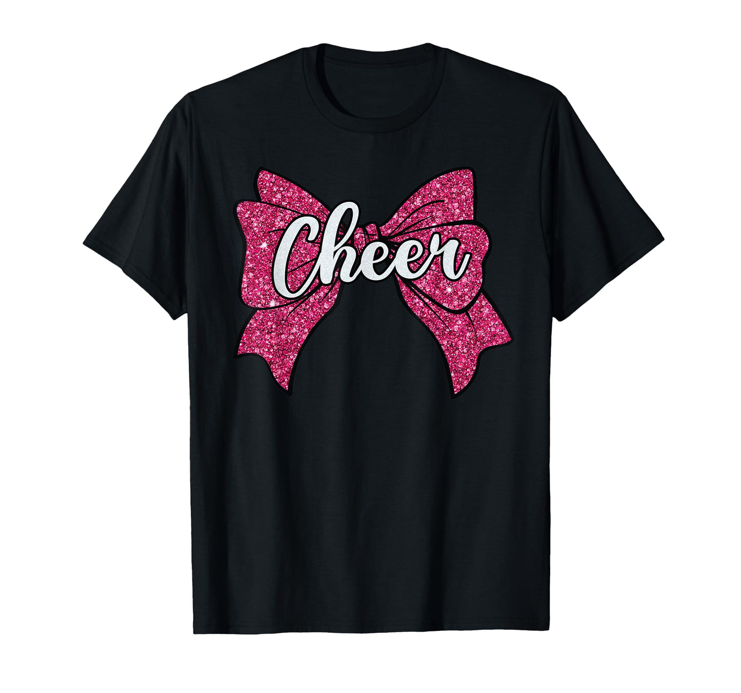 Coquette Cheer Bow Pink Funny Sport Cheerleader Cheerleading T-Shirt
