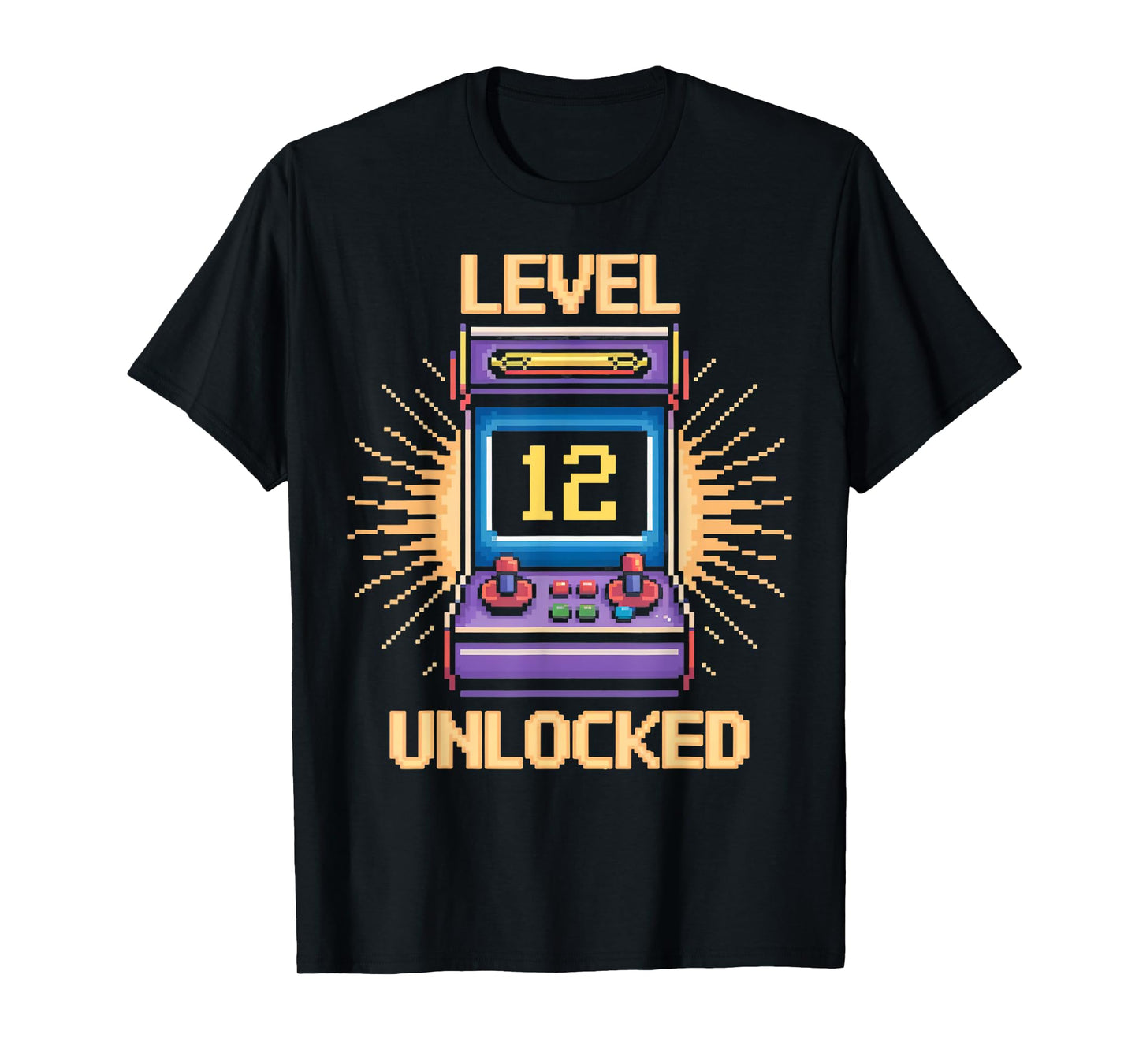 Level 12 Unlock Birthday Gamer 12 Year Old Video Game Arcade T-Shirt