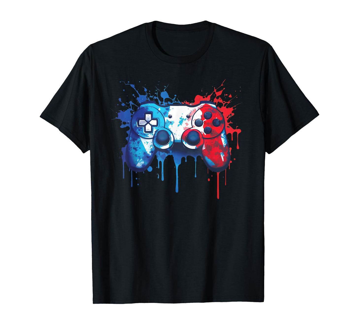 Patriotic Gamer - Red White Blue 4th of July Video Game T-Shirt