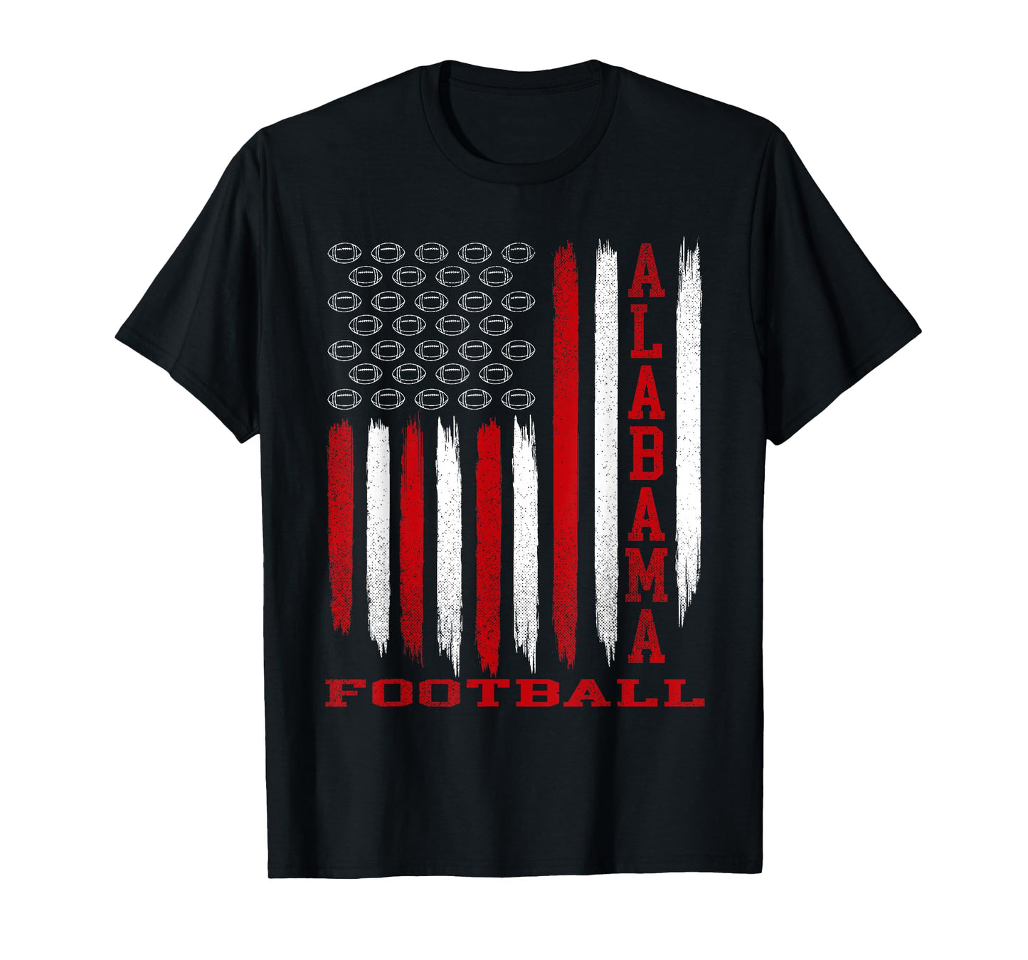 Patriotic USA Flag Alabama Football Season Party T-Shirt