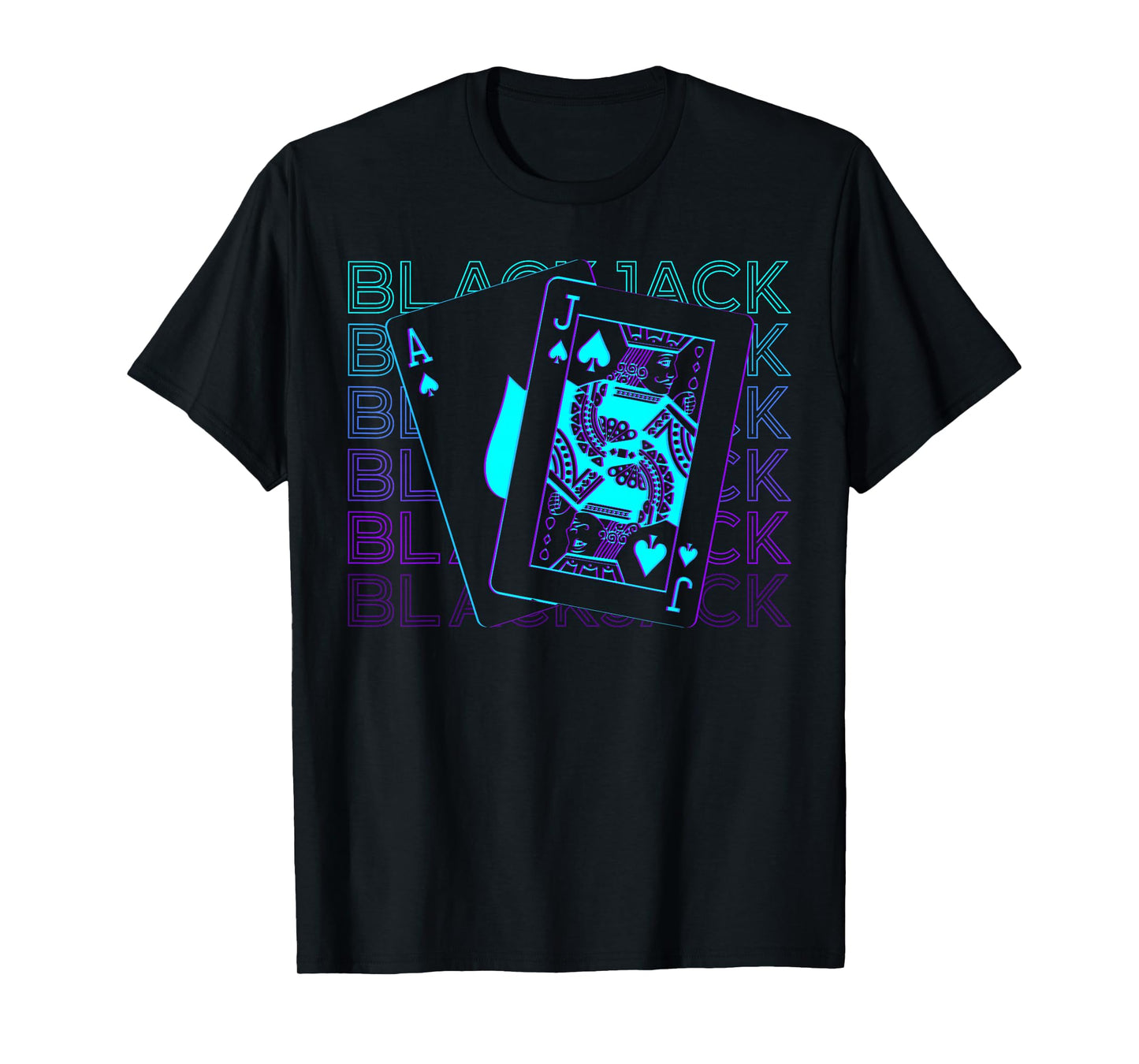 Blackjack Jack Of Spade Ace Spades Retro T-Shirt