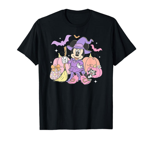 Disney Minnie Mouse Halloween Cute Purple Witch T-Shirt