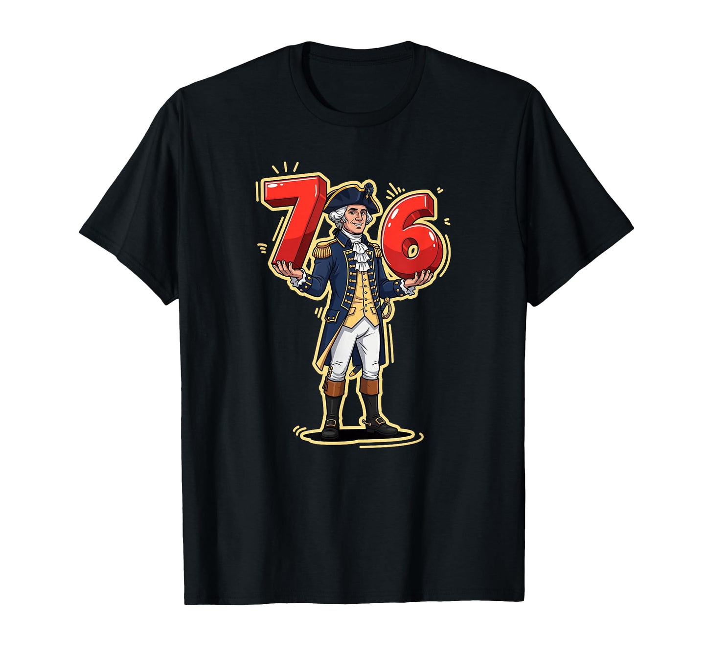 Funny George Washington Six Seven 6 7 Meme T-Shirt