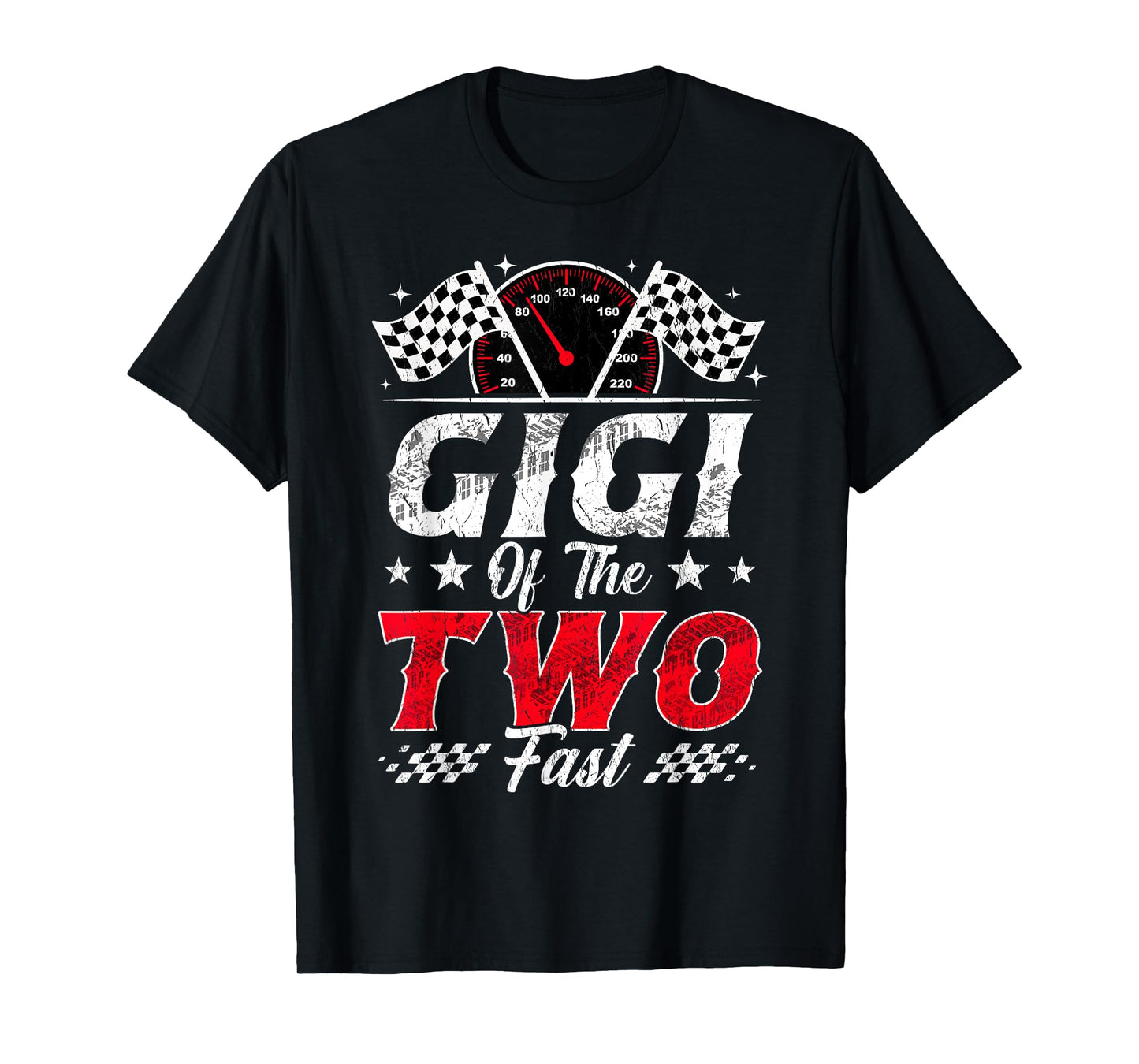 Gigi of The Two Fast 2nd Birthday Racing Car Family T-Shirt
