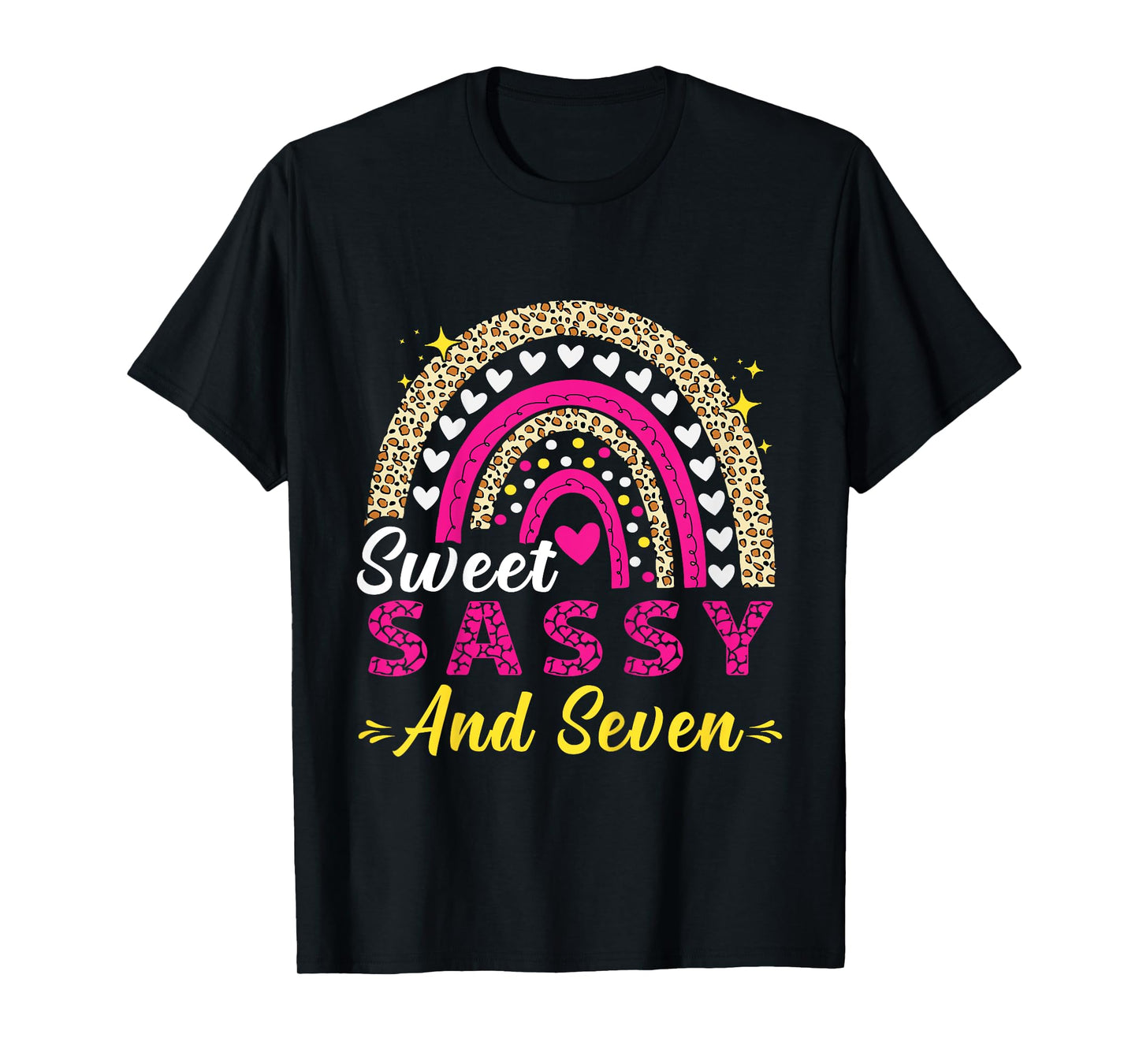 Happy 7th Birthday Sweet Sassy and Seven Girls 7 Years Old T-Shirt