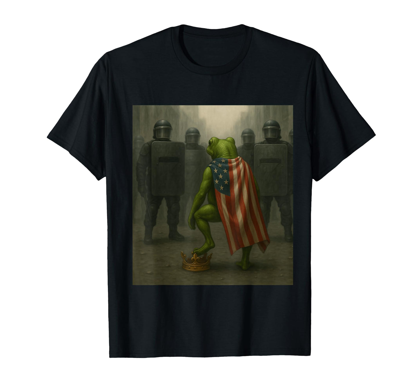 Portland Frog Protest Retro Vintage Resist No Kings T-Shirt