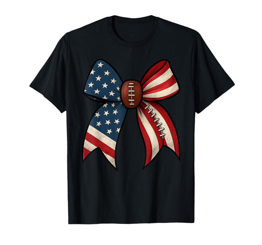 American Football US Flag Women Girls Football Lover T-Shirt