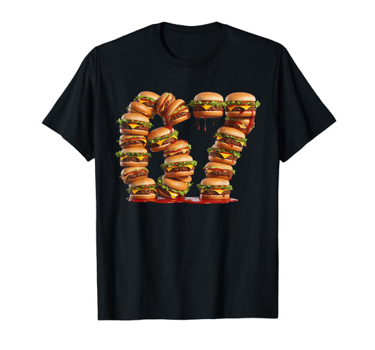 67 Six Seven Hamburgers Brainrot Viral Meme Christmas Funny T-Shirt