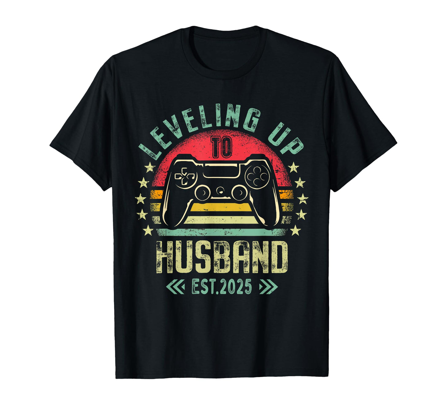 Engagement Tee for Gamer Groom Leveling Up To Husband 2025 T-Shirt
