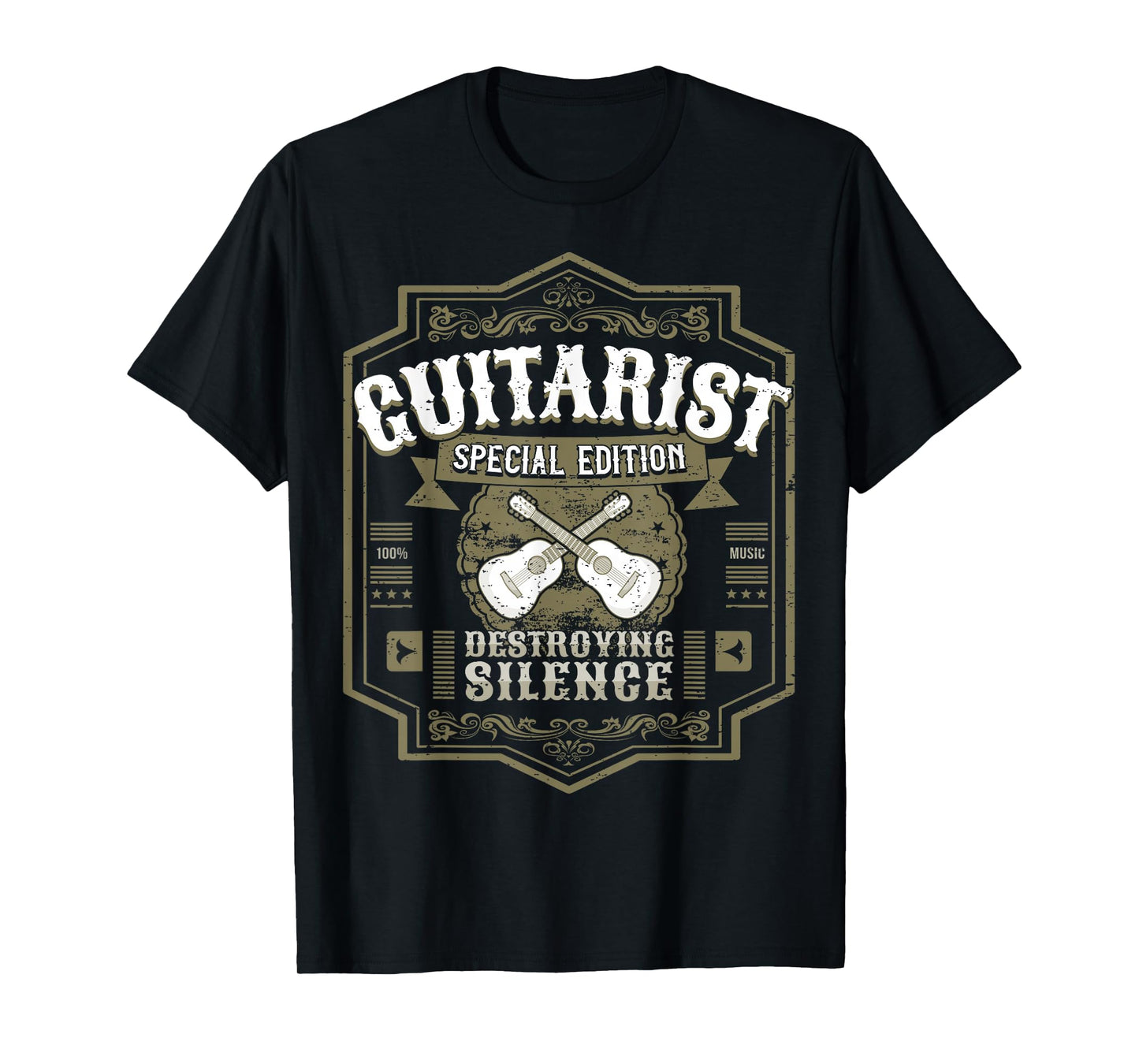 Guitarist Guitar Player Design I Destroying Silence Vintage T-Shirt