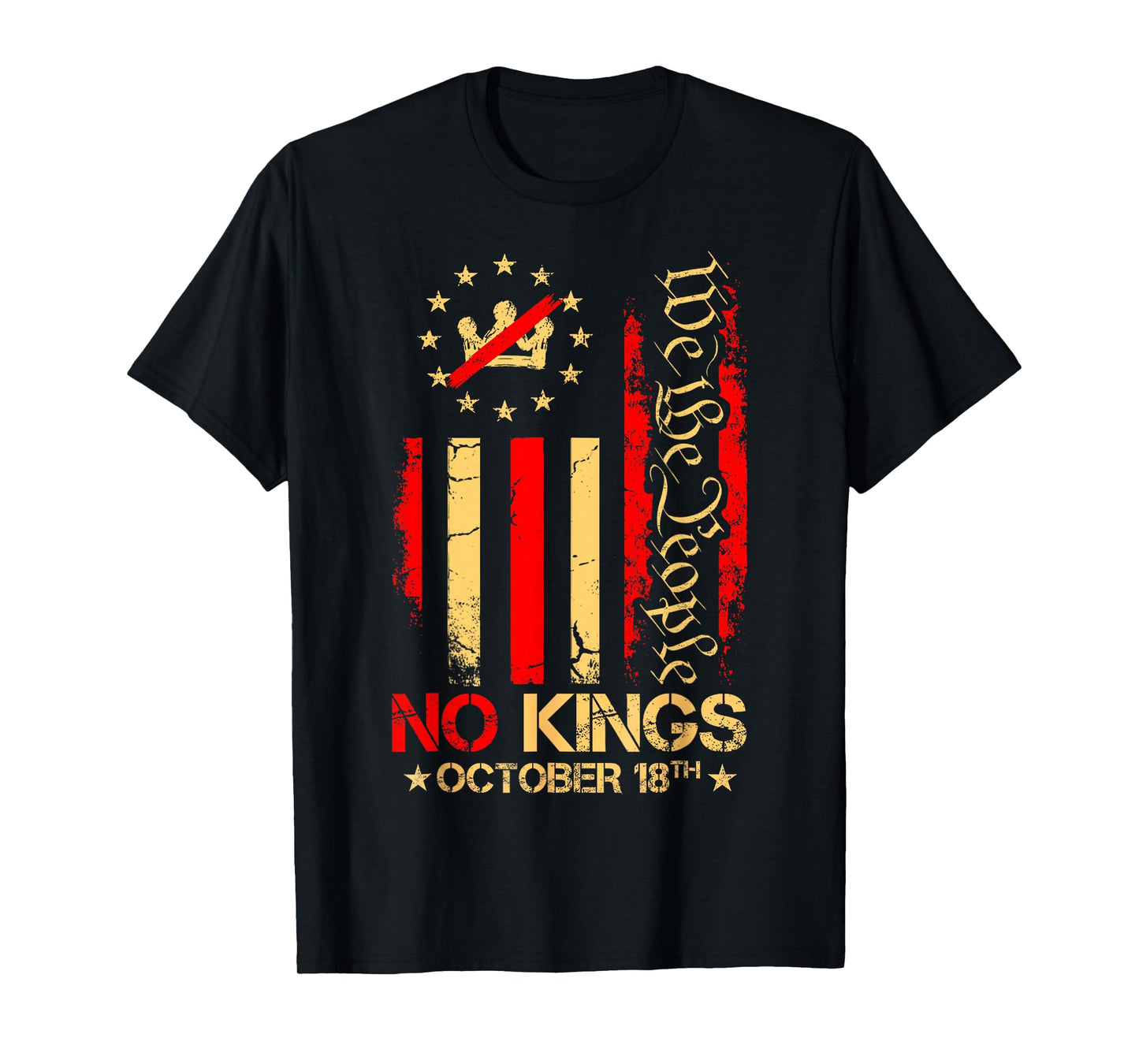 No Kings Shirt Vintage America Flag 1776 October 18 T-Shirt