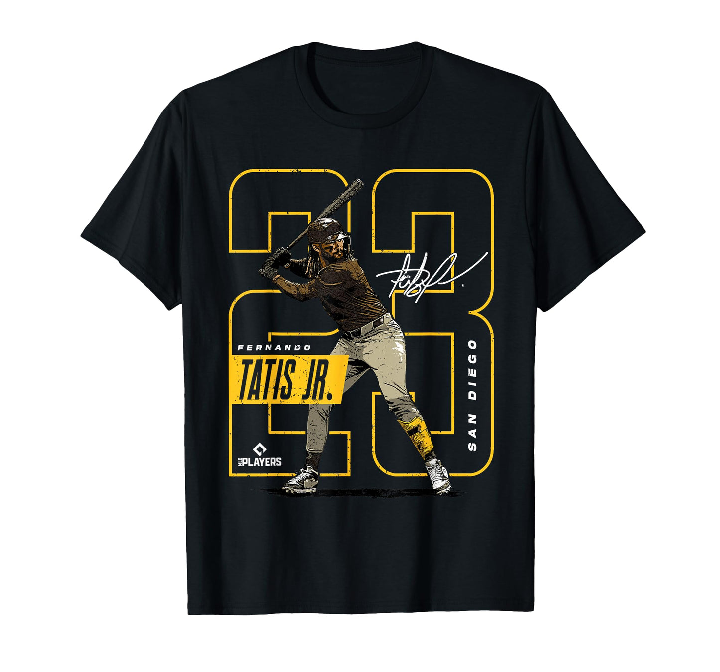 License Champs Fernando Tatis Jr | San Diego MLB Player League | MLBTAT4037 T-Shirt, Small, Brown