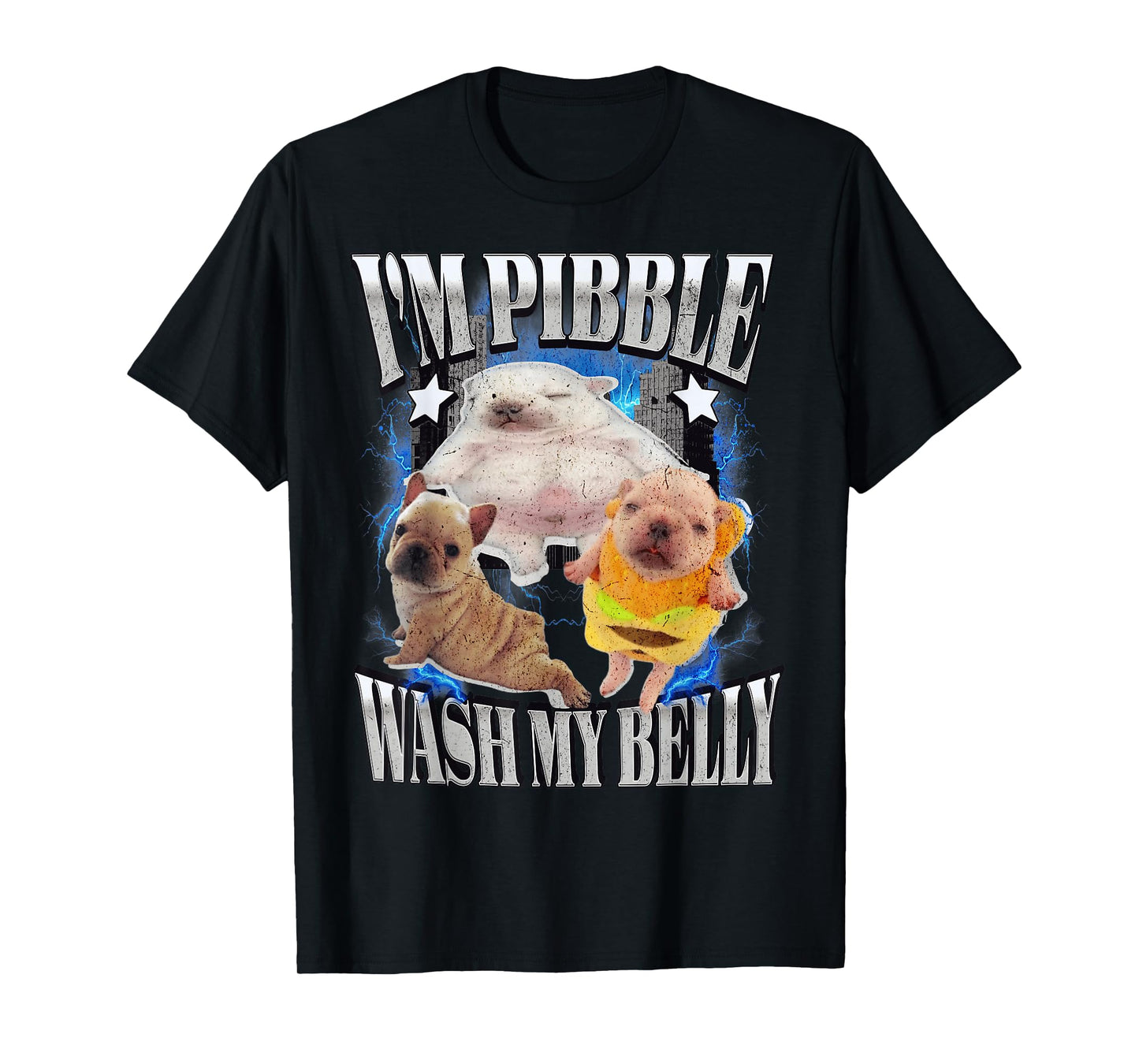 Silly Meme pibble Meme wash My Belly Clean My Belly Meme T-Shirt