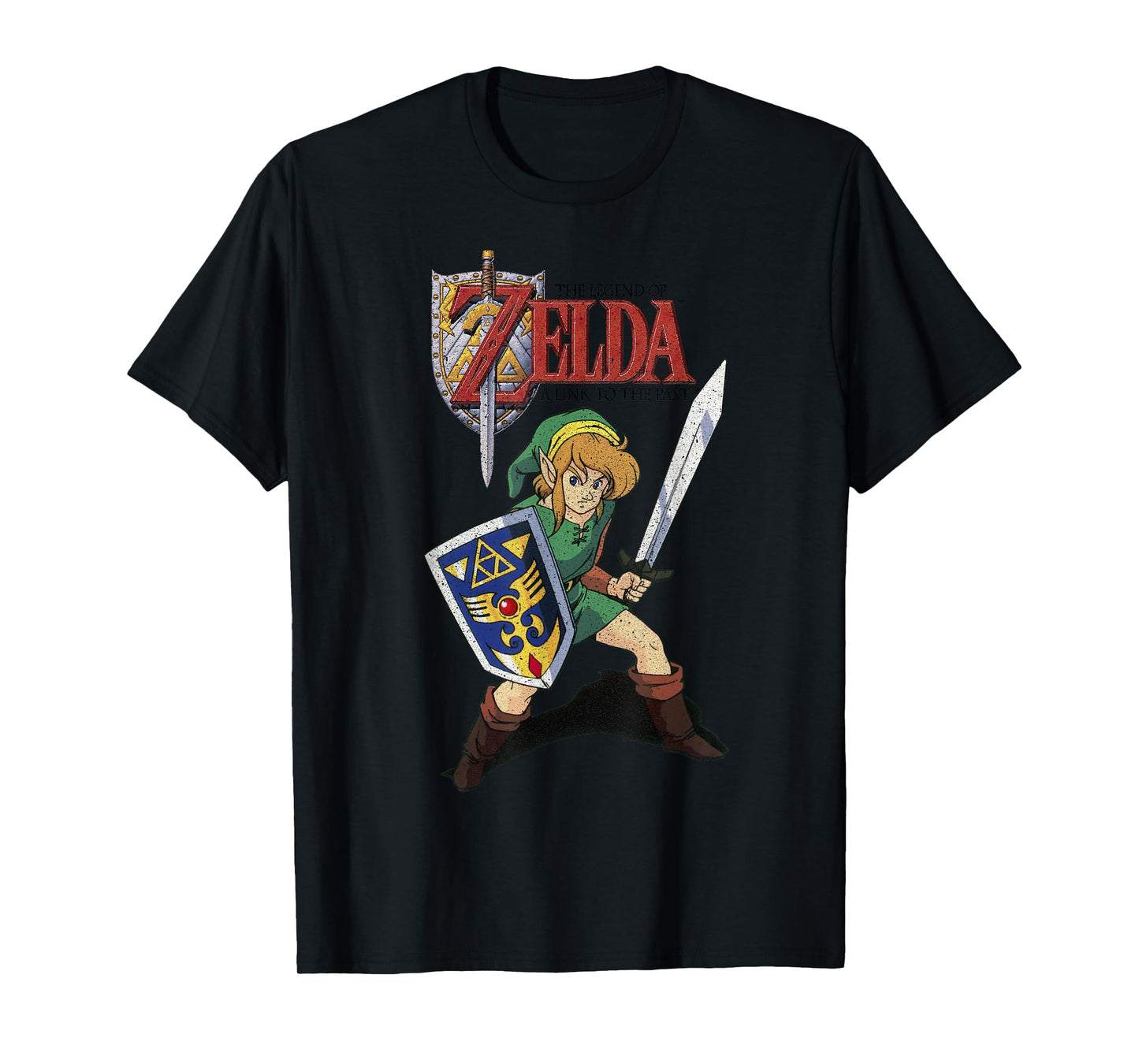 Legend of Zelda Grey Cartoon Art T-Shirt - Crew Neck, Classic Fit, Short Sleeve