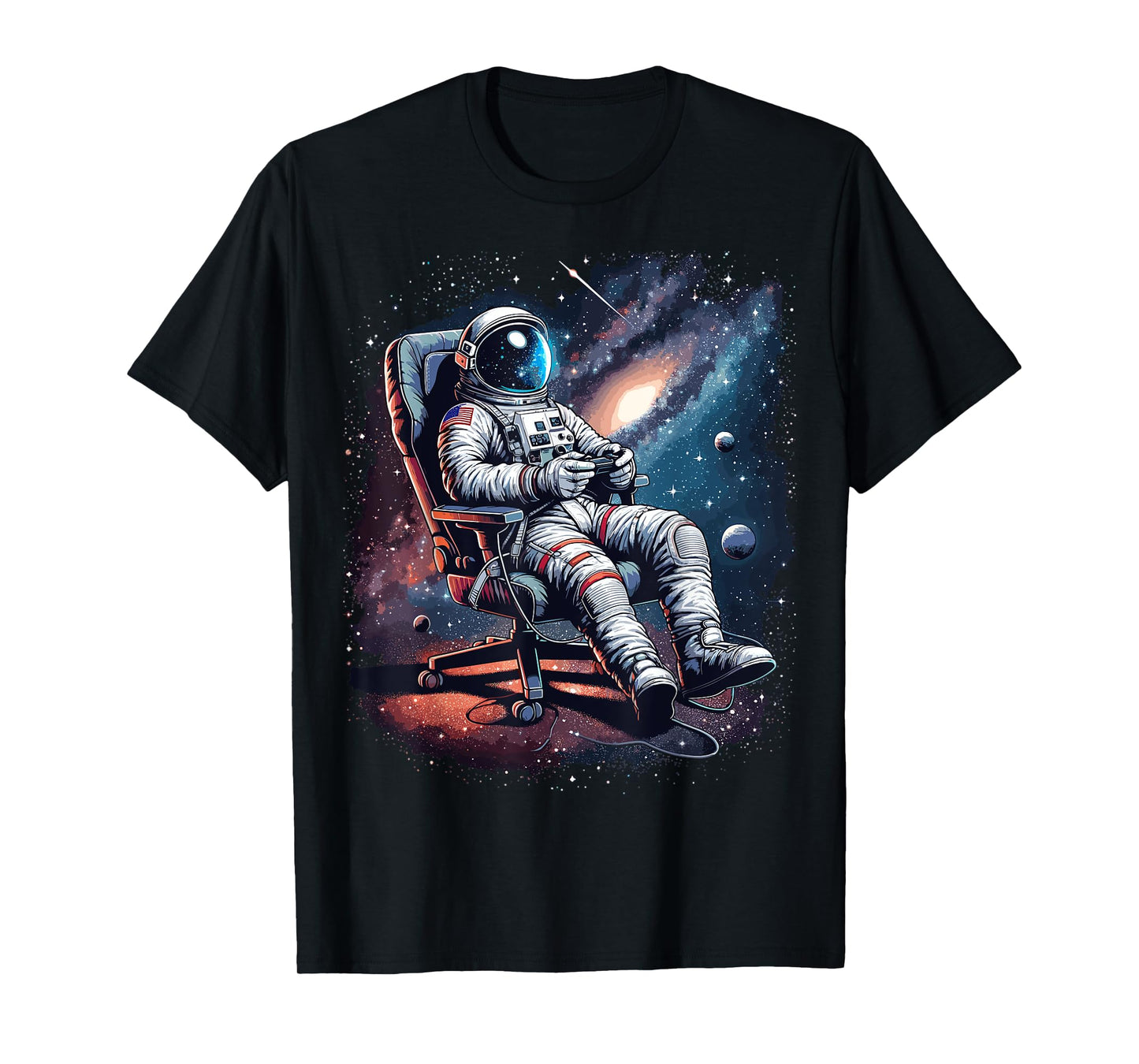 Space Astronaut Gaming System Planets Astronaut Gamer T-Shirt