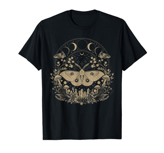 Cute Fairycore Moth Therian Aesthetic Floral for Girls Women T-Shirt