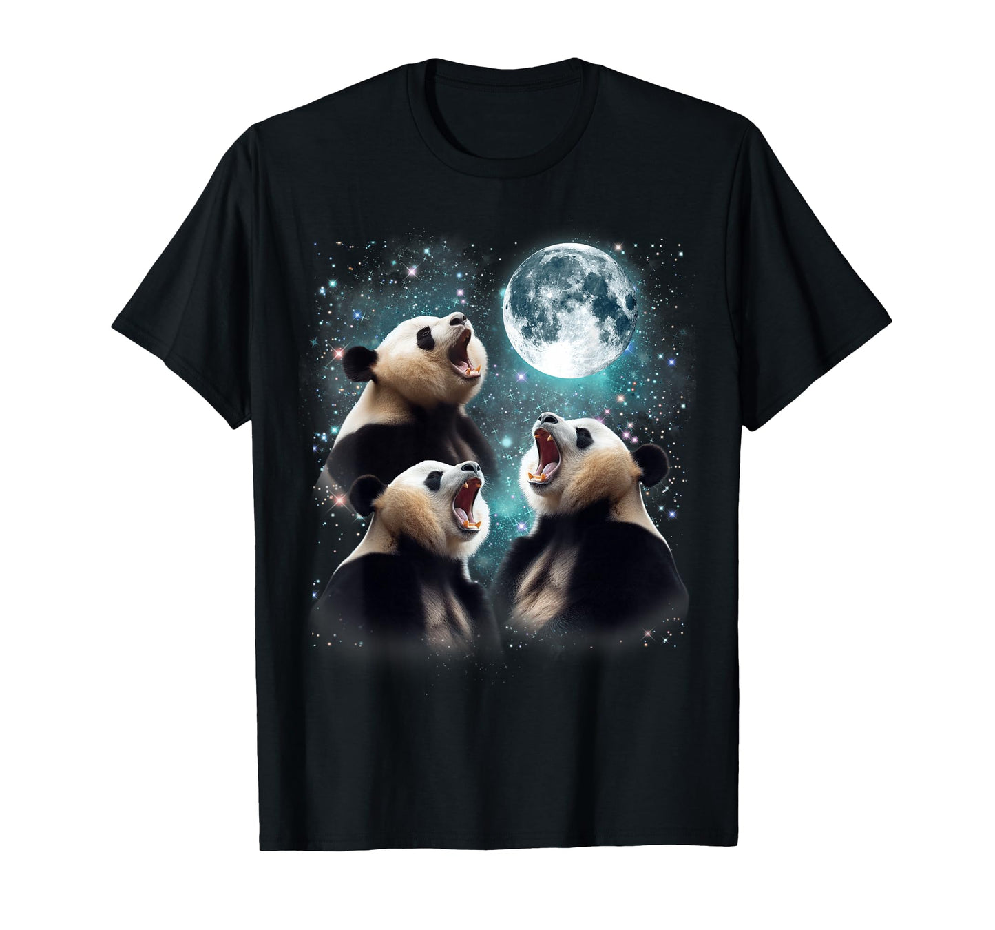 3 Panda Moon Howling Panda Head Funny For Men, Women, Kid T-Shirt