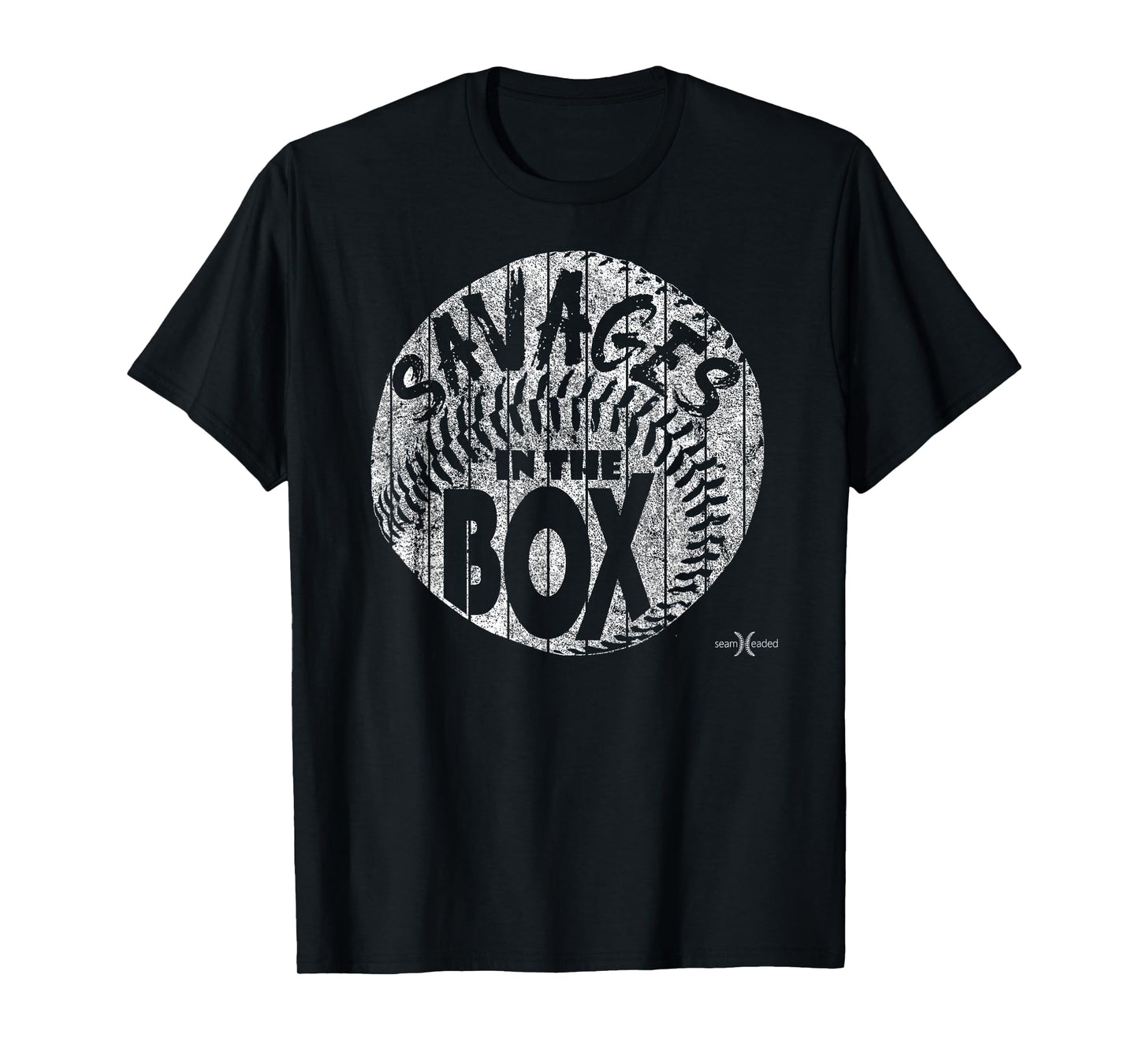 Vintage Savages in the Box Baseball T-Shirt