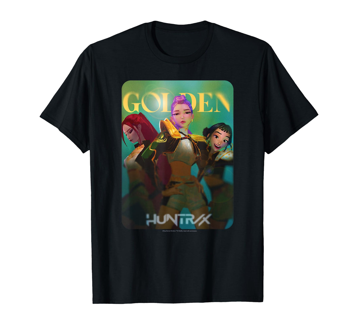 Kpop Demon Hunters Halloween Huntrix Golden Photocard T-Shirt