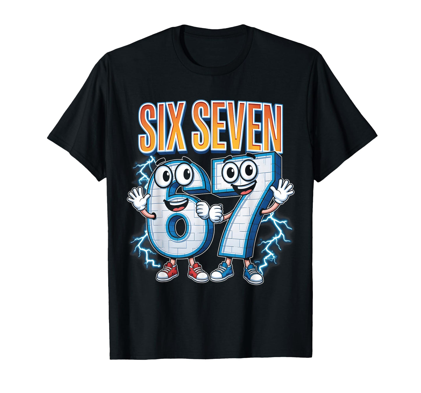 67 Brainrot Italian Meme Funny 67 Kids Costume Six Seven 6-7 T-Shirt