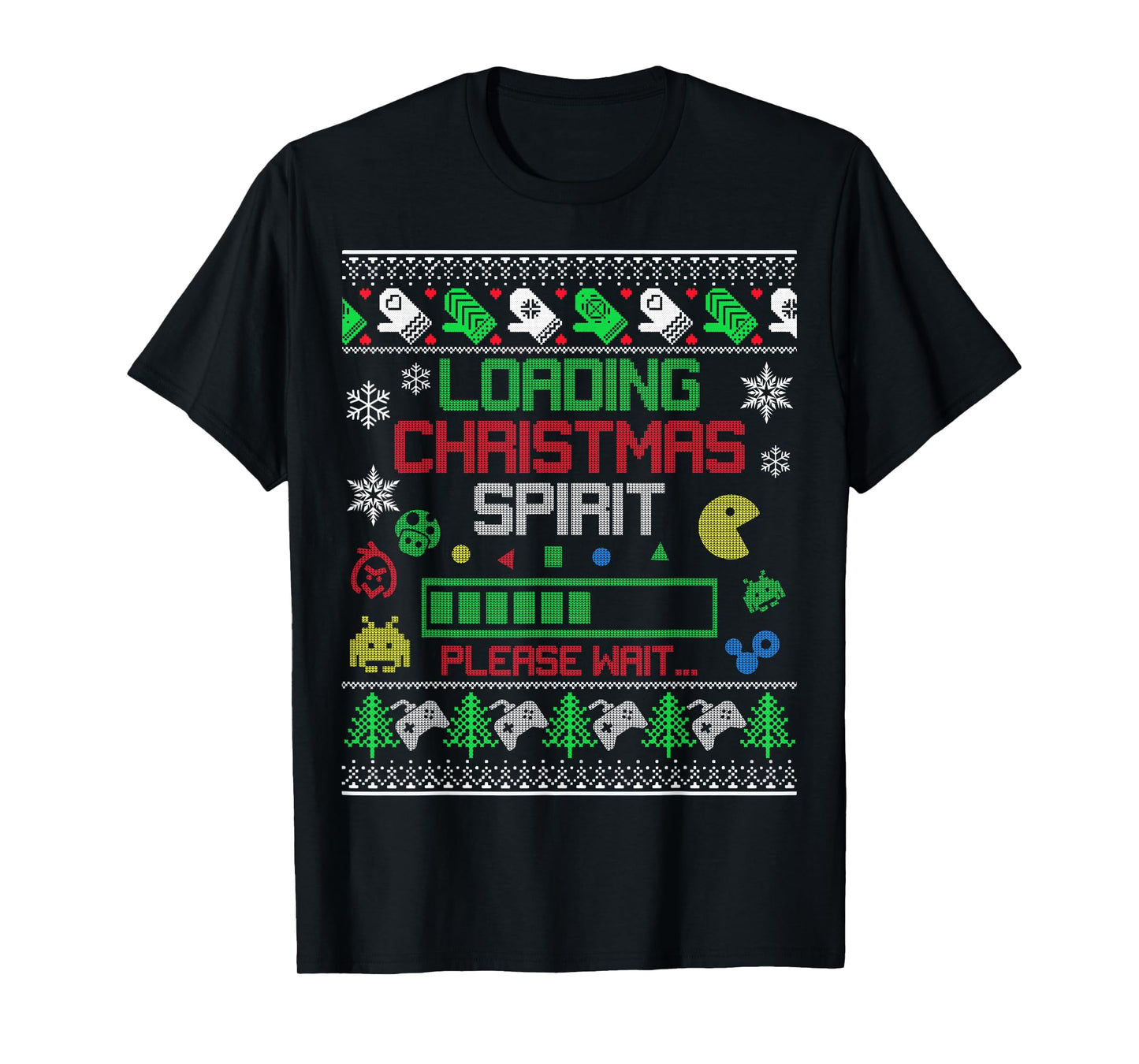 Christmas Gaming - Loading Christmas Spirit for Gamer Ugly T-Shirt