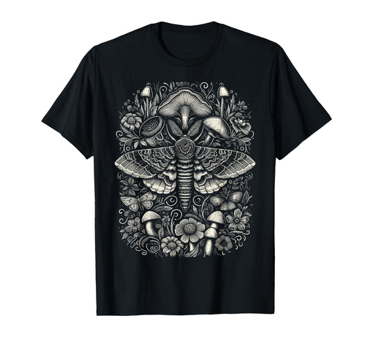 Cute Fairycore Floral Moth Aesthetic T-Shirt