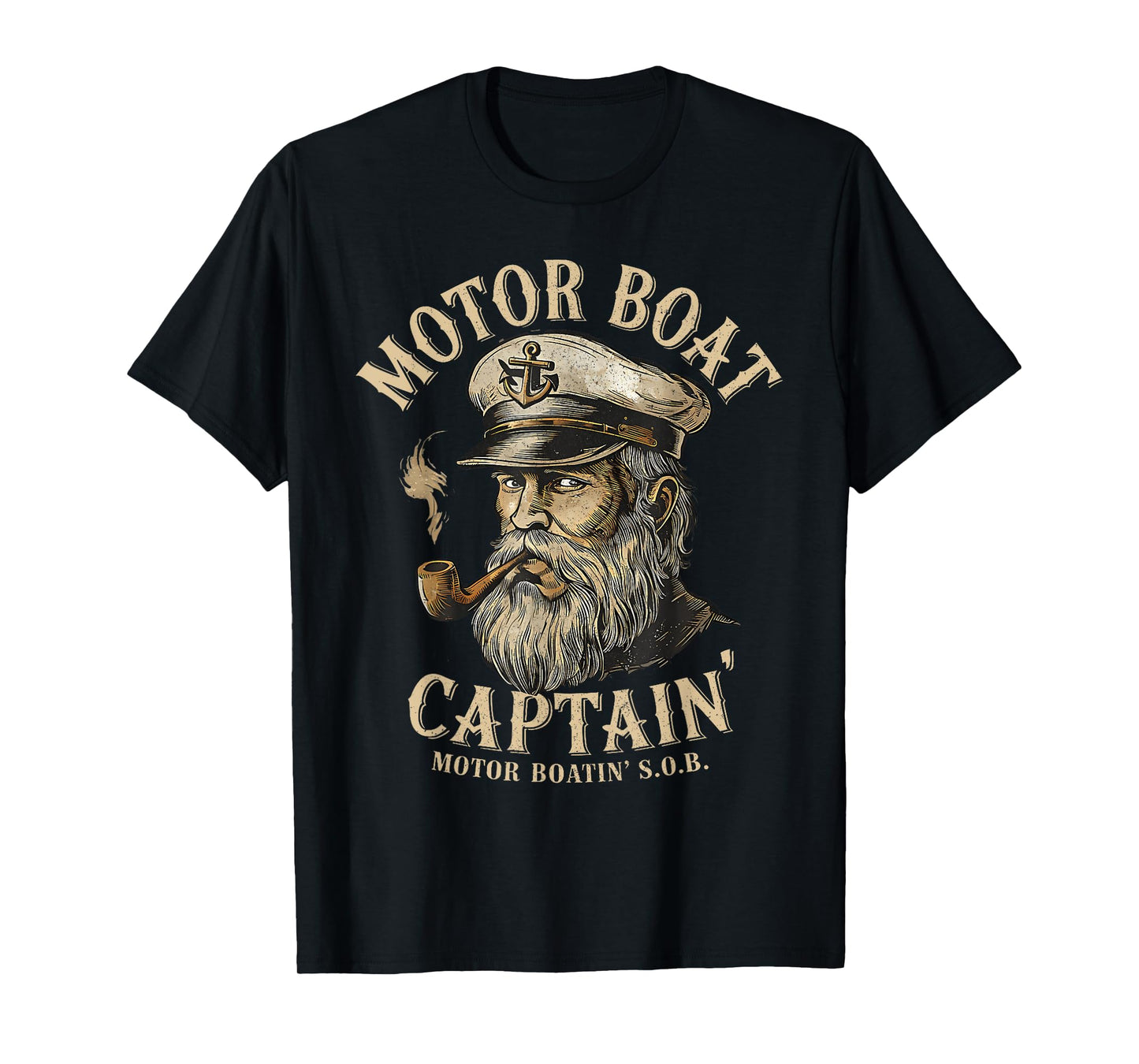 Motor Boat Captain Funny Pontoon Boating Motor Boatin Lake T-Shirt
