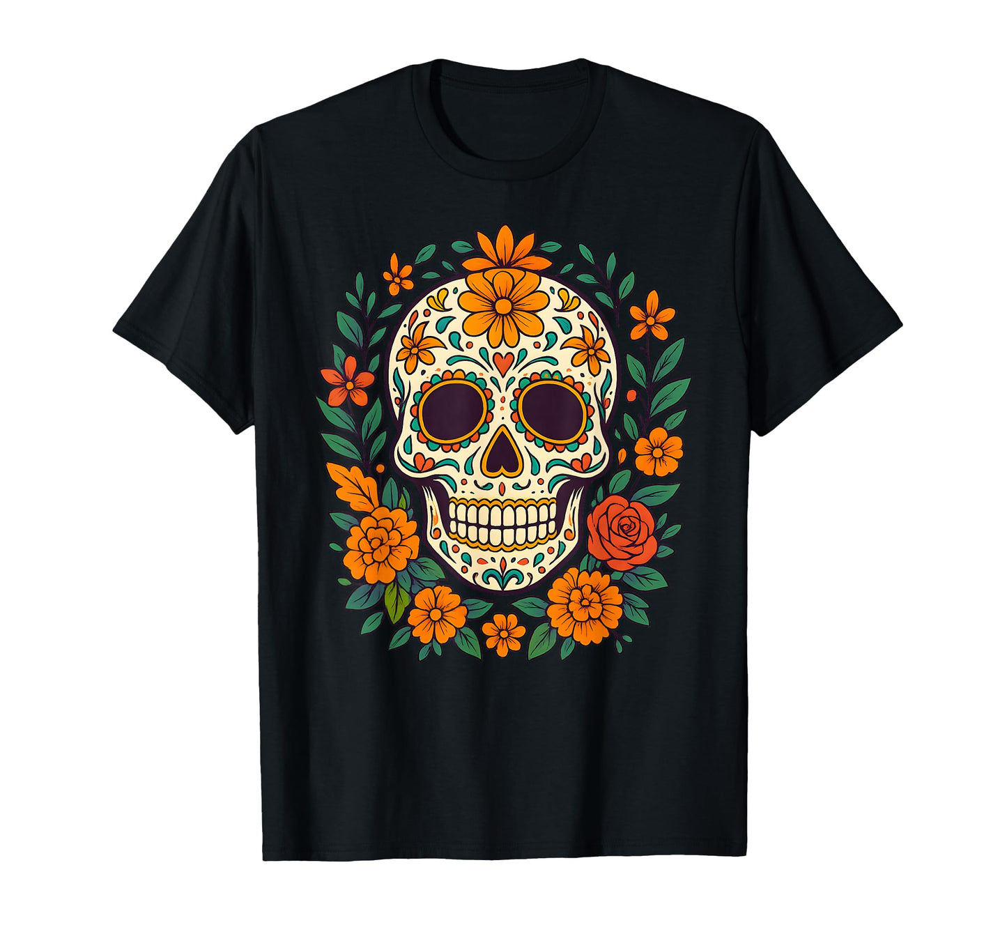 De Los Muertos Day of The Dead Sugar Skull T-Shirt