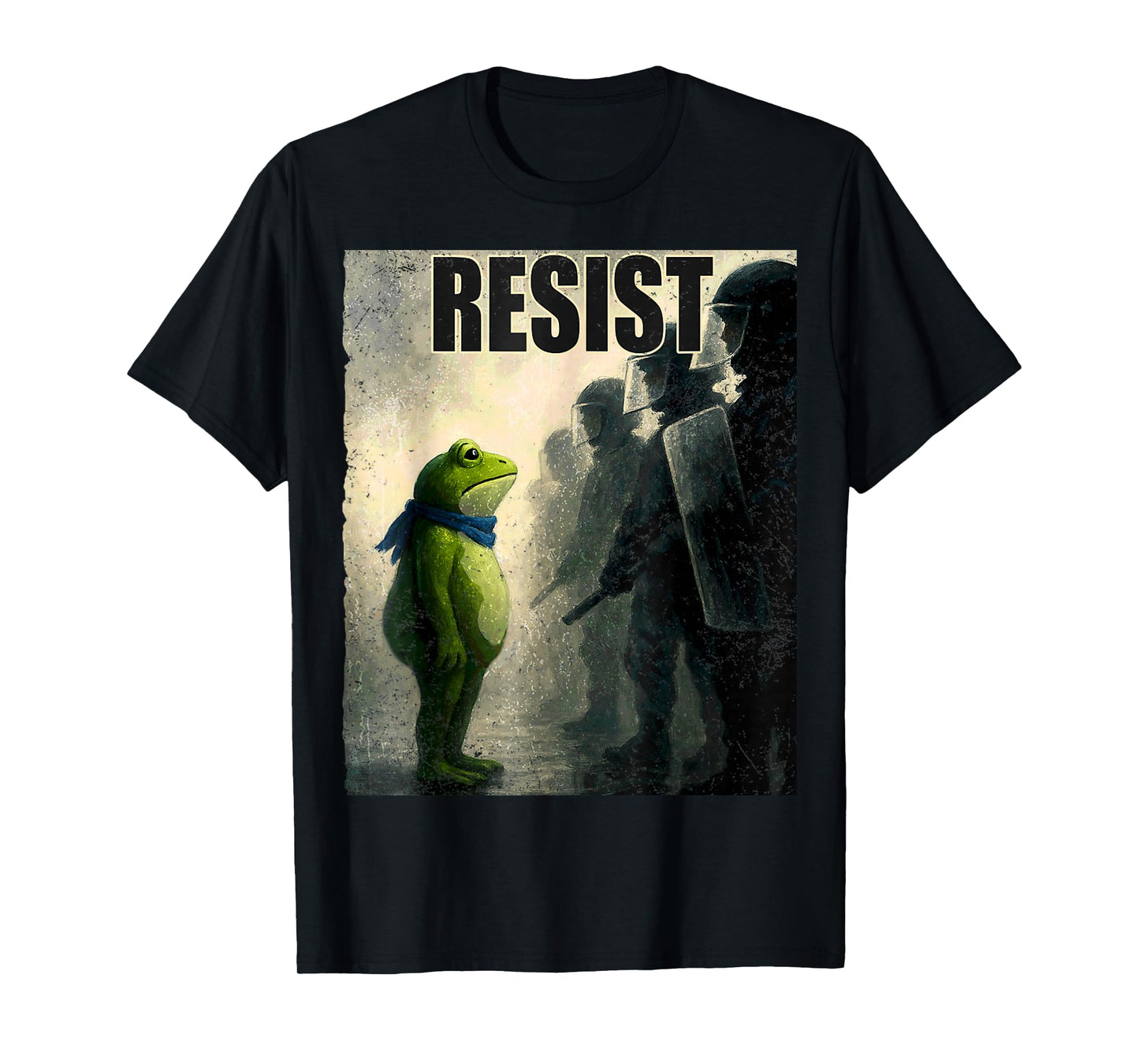 Portland 2025 Resist Portland Frog Protest Art for Men Women T-Shirt