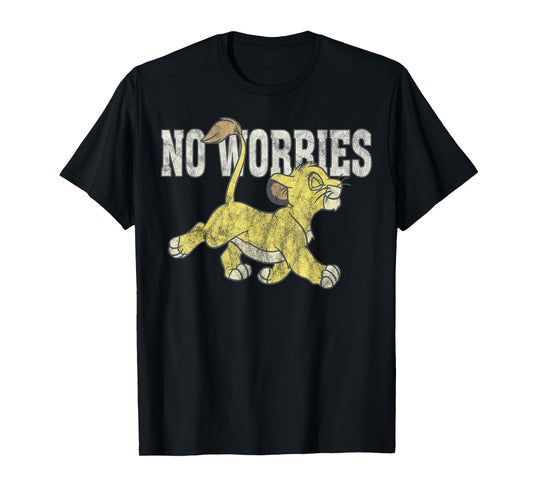 Disney The Lion King Simba No Worries Simple T-Shirt