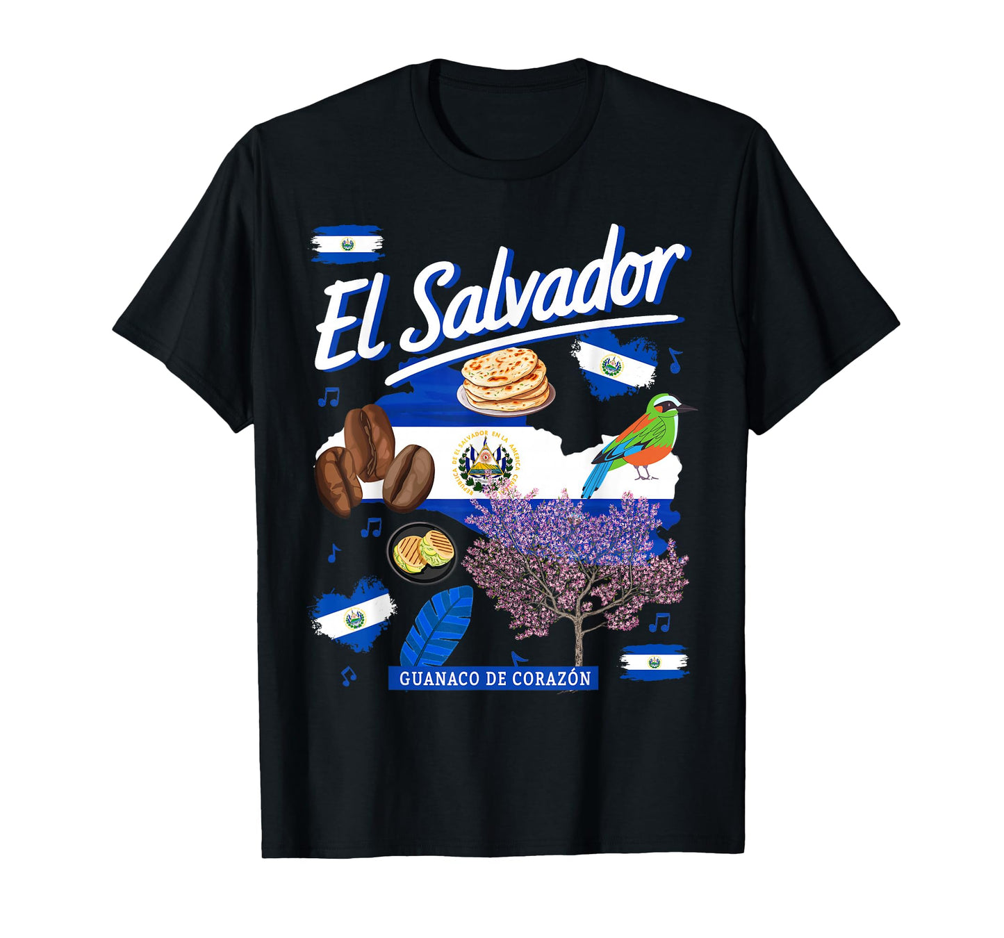 El Salvador Flag Outfit Idea for Kids Hispanic Salvadoran T-Shirt