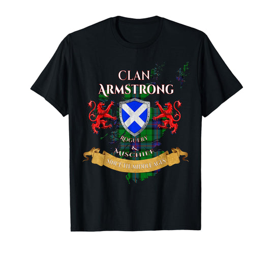 Armstrong Scottish Family Clan Middle Ages Mischief T-Shirt