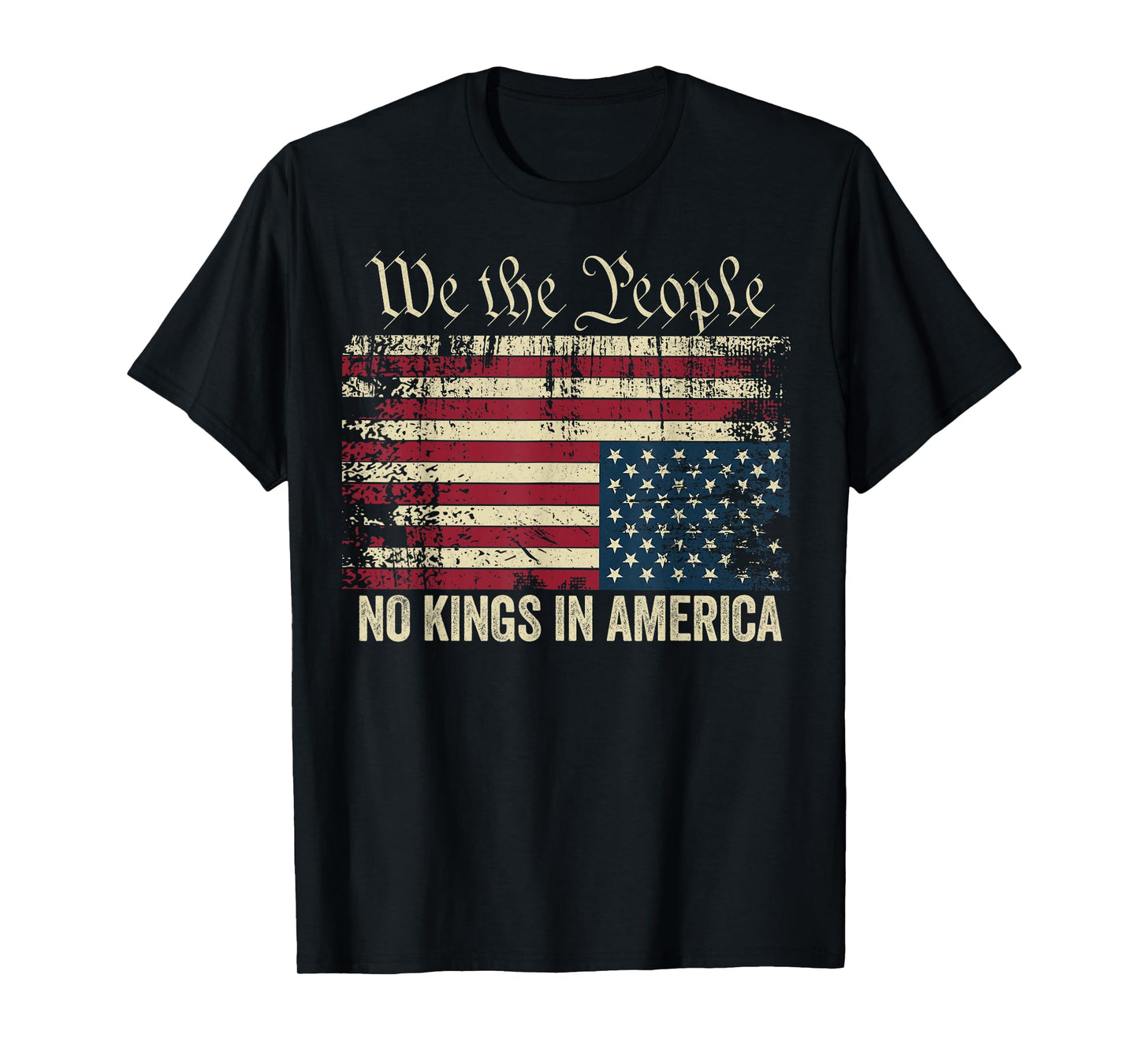 We The People No Kings in America October 18 Protest US Flag T-Shirt