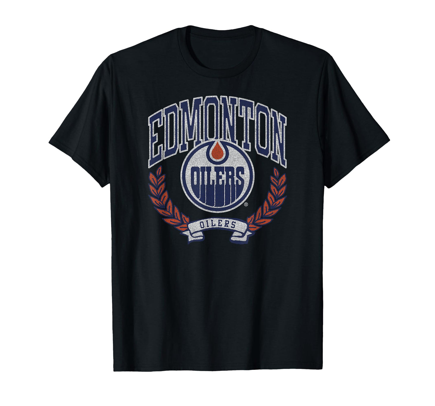 Edmonton Oilers Vintage Victory Dark Heather Licensed T-Shirt