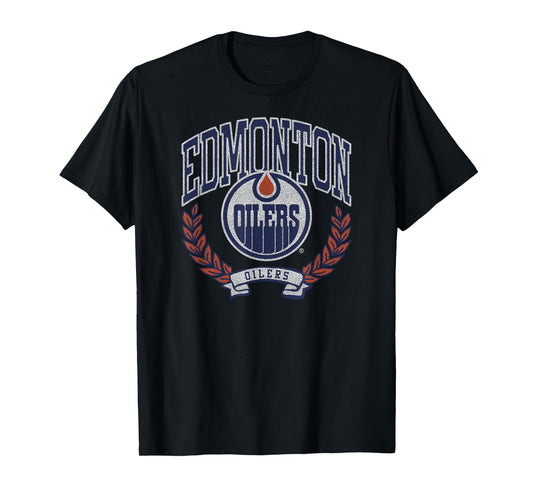 Edmonton Oilers Vintage Victory Dark Heather Licensed T-Shirt